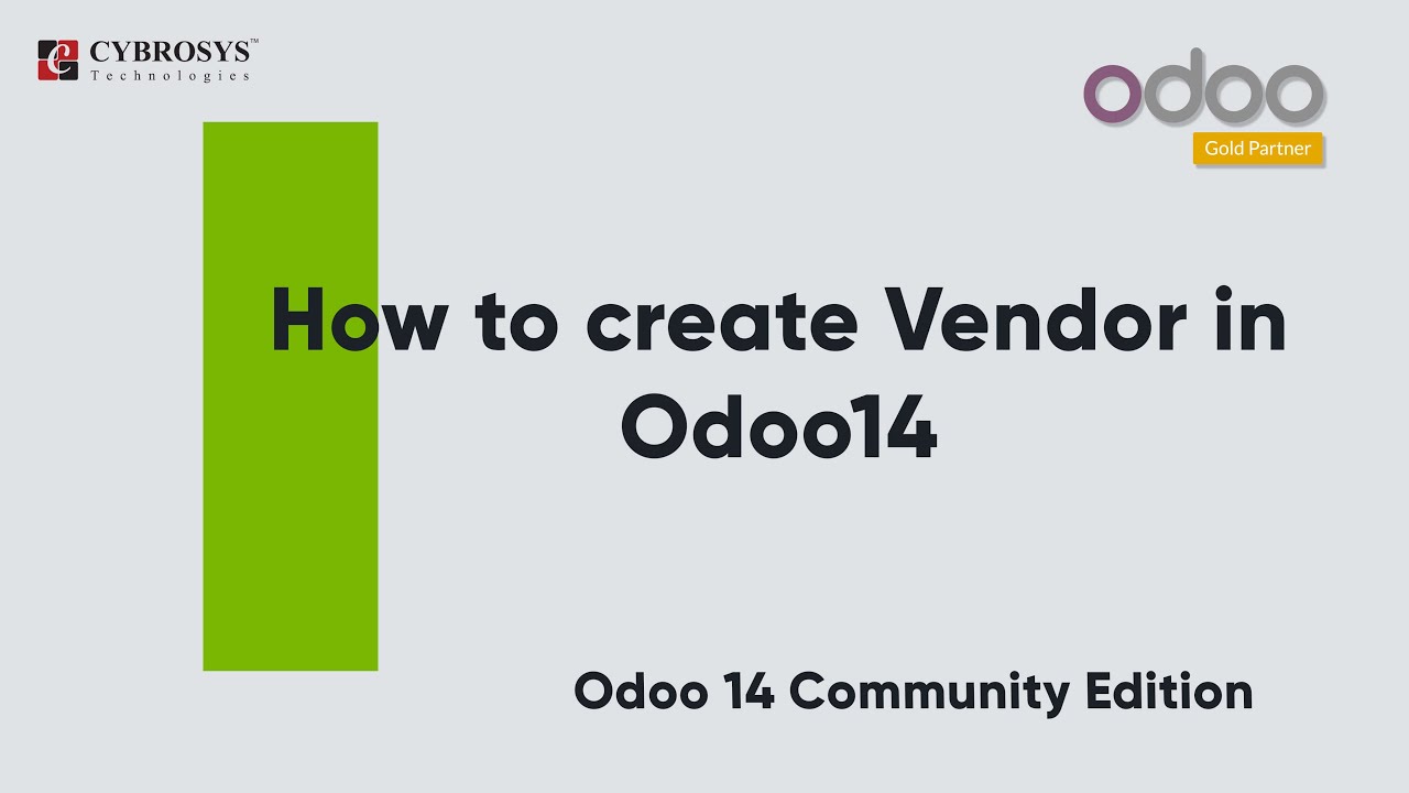 How to Create Vendor in Odoo Purchase Module | Odoo 14 Community