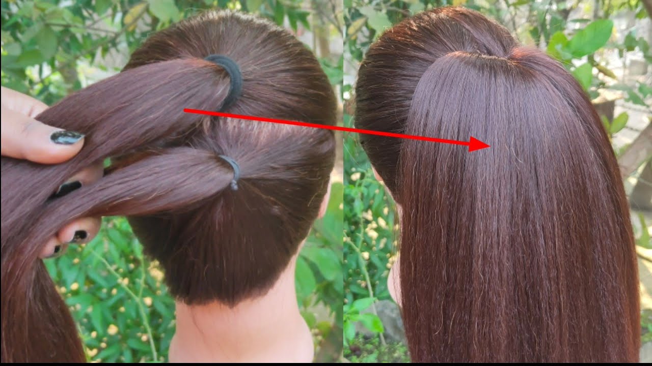 New Ponytail Hairstyle With Trick || Everyday Hairstyle || Easy School, Collage Girl Hairstyle ||