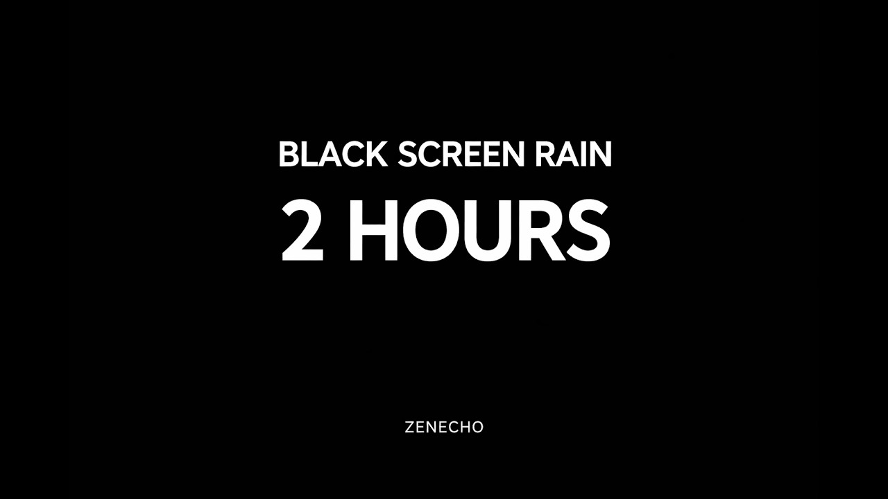 Deep Sleep Rain on Black Screen 🌧️ 2 Hours | Dark Screen No Music
