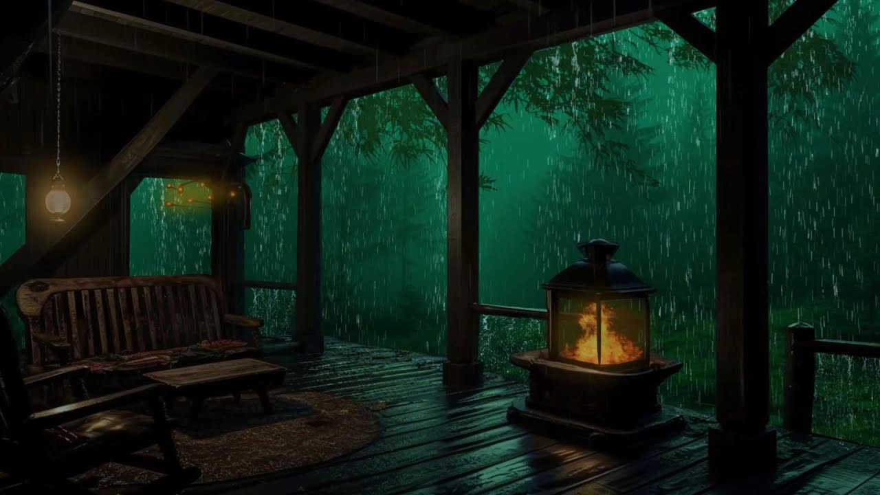 Midnight Rainstorm and Thunder – Peaceful Nature Sleep Therapy