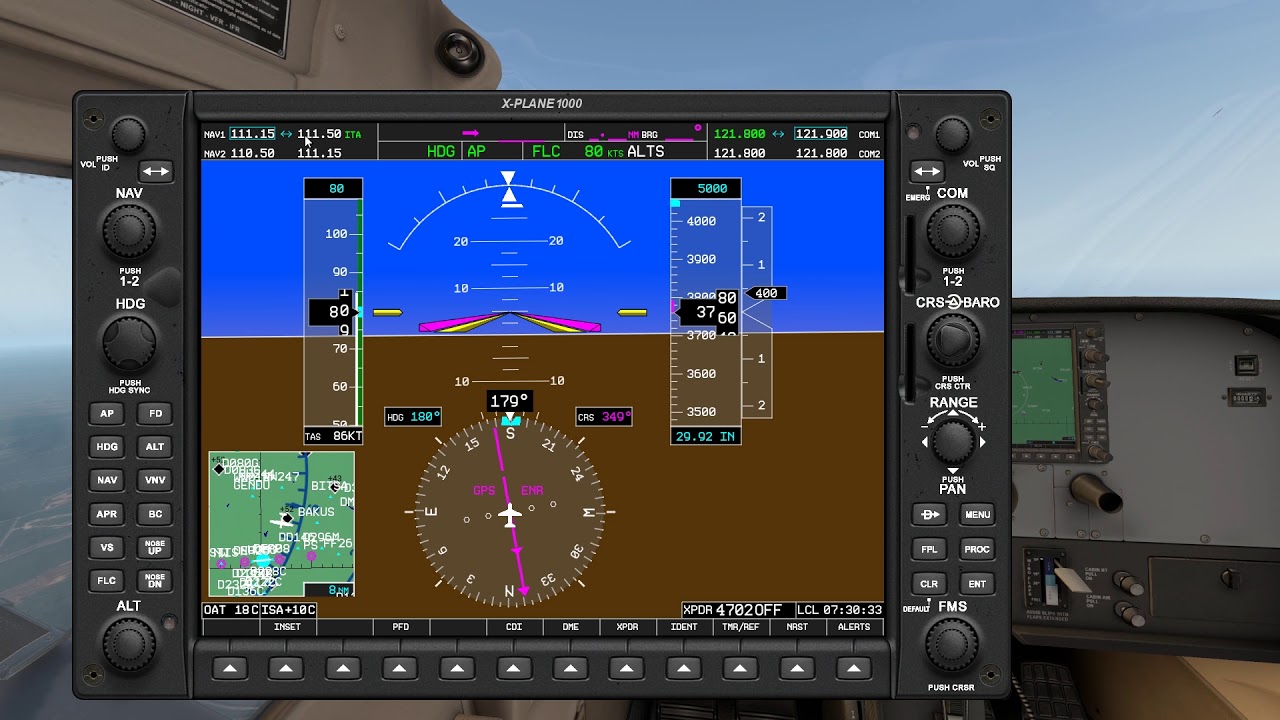X Plane 11 Разбор Glass Panel G1000 XPlane1000 и автопилотирование