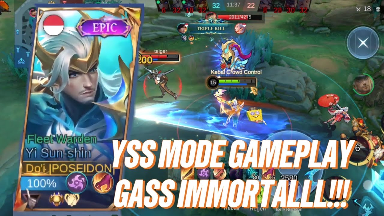 YSS MODE GAMEPLAY!!! GASSS IMMORTAL!! - Mobile Legends