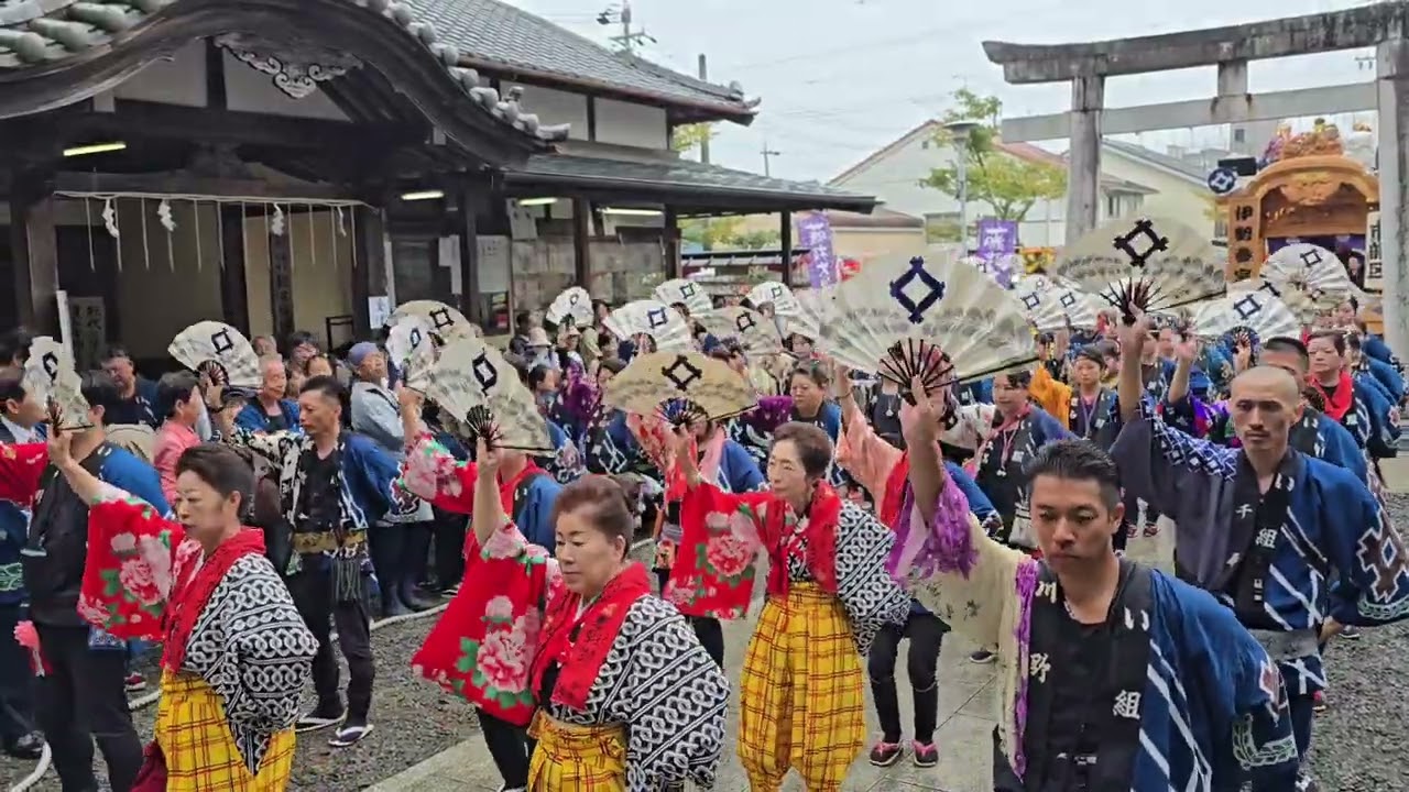 市部区　飽波神社　奉納踊り披露(伊勢参り、越後獅子)　藤枝大祭り　2025年10月4日(土)　#藤枝大祭り#市部区#地踊り