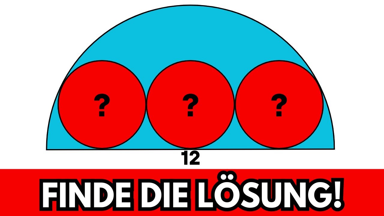 Welchen RADIUS haben die ROTEN KREISE?🤔📝 Mathe Aufgabe Geometrie