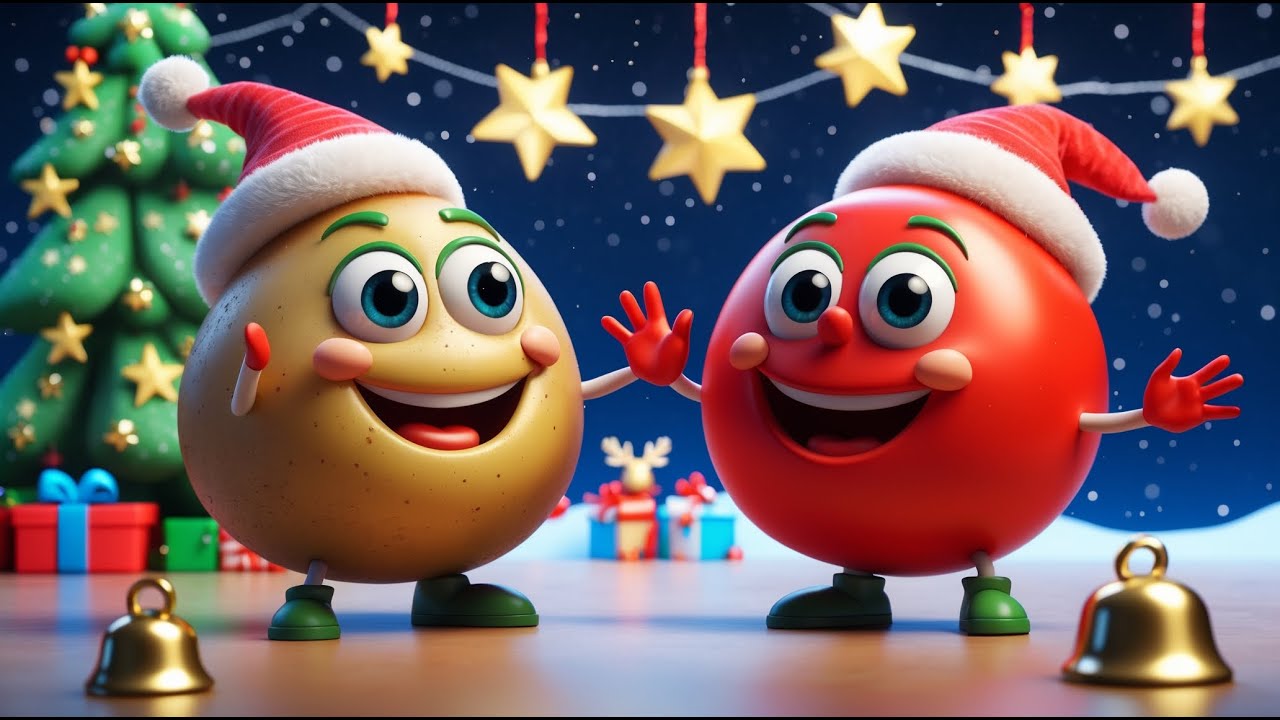শাকসবজির ক্রিসমাস পার্টি! 🎄 আলু টমেটো জিঙ্গল বেল গান  বাচ্চাদের কার্টুন গান  Midland Jingle বাংলা