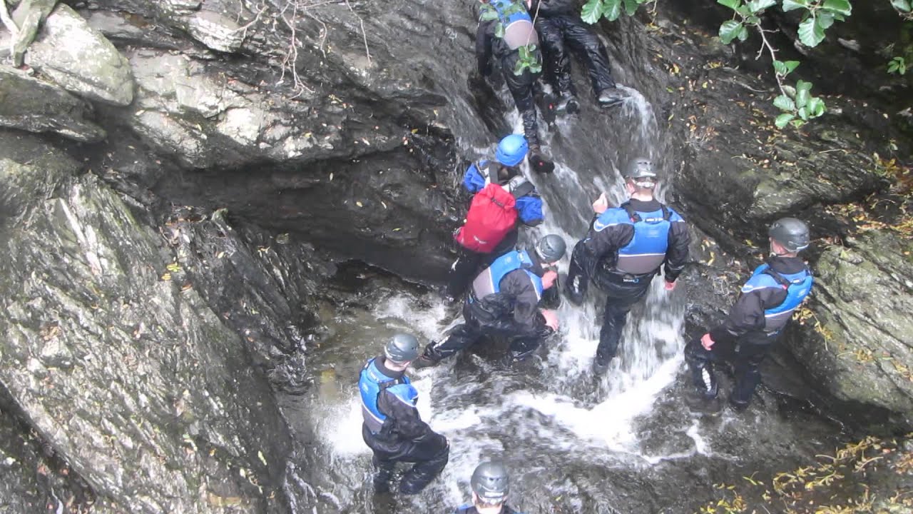 Ghyll Scrambling in Tilberthwaite Ghyll, near Coniston