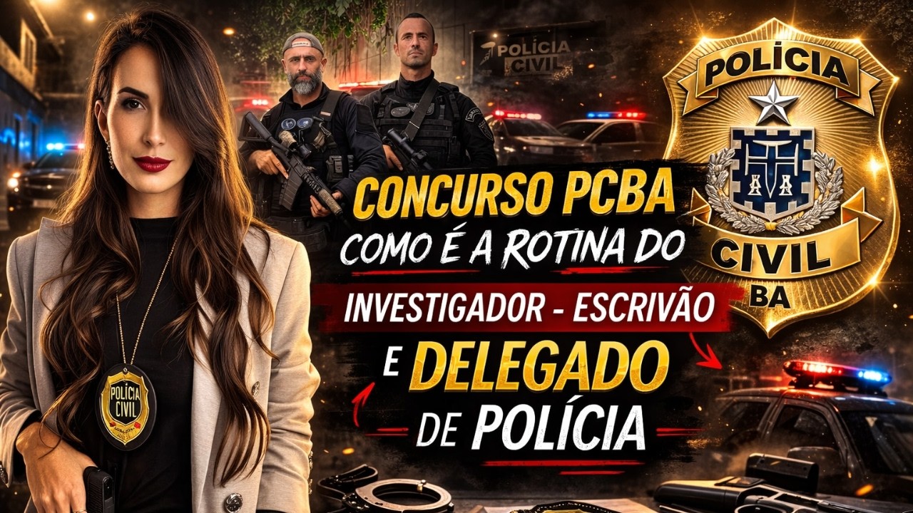 CONCURSO PCBA: COMO &Eacute; A ROTINA DO INVESTIGADOR - ESCRIV&Atilde;O E DELEGADO DE POLICIA