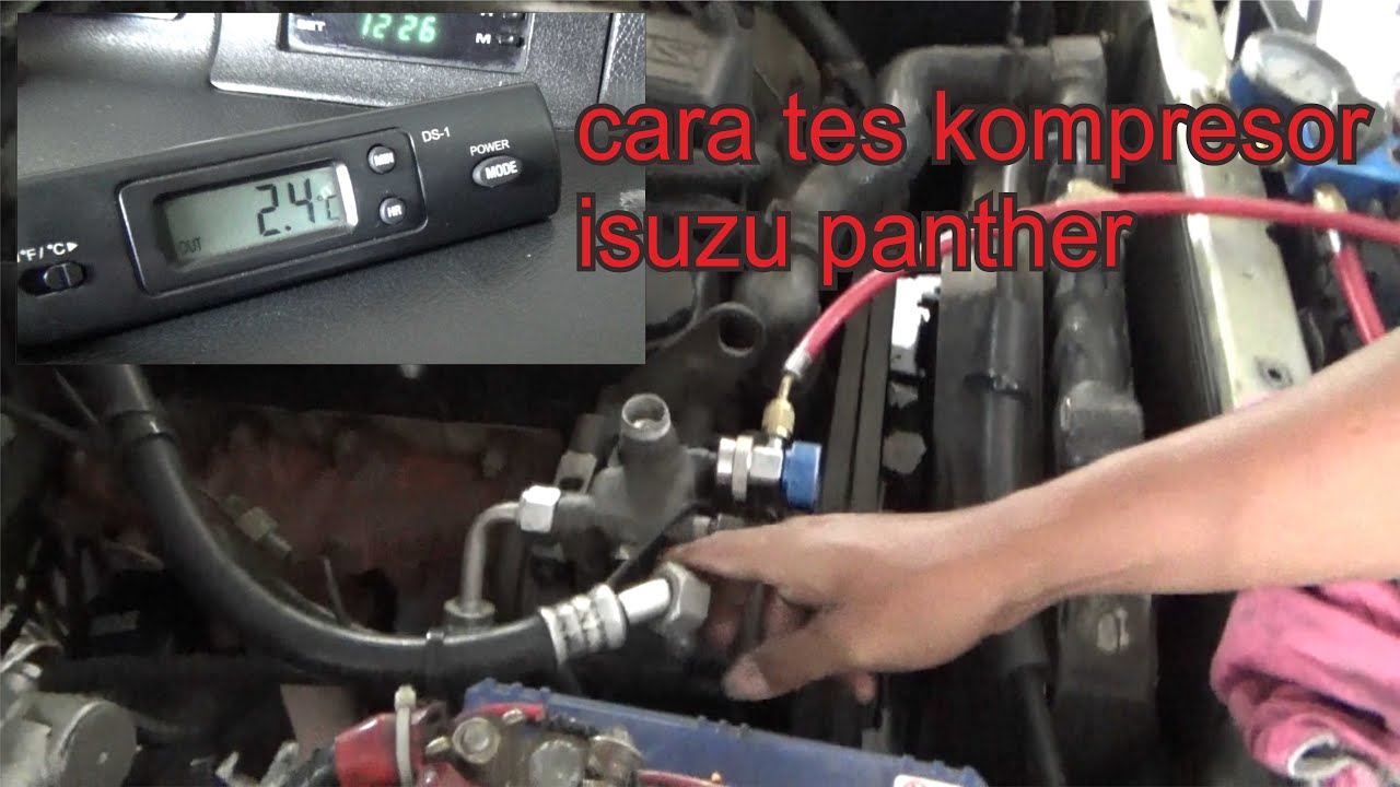 ac isuzu panther tidak dingin hanya keluar angin || cara cek kompresor ac mobil panther