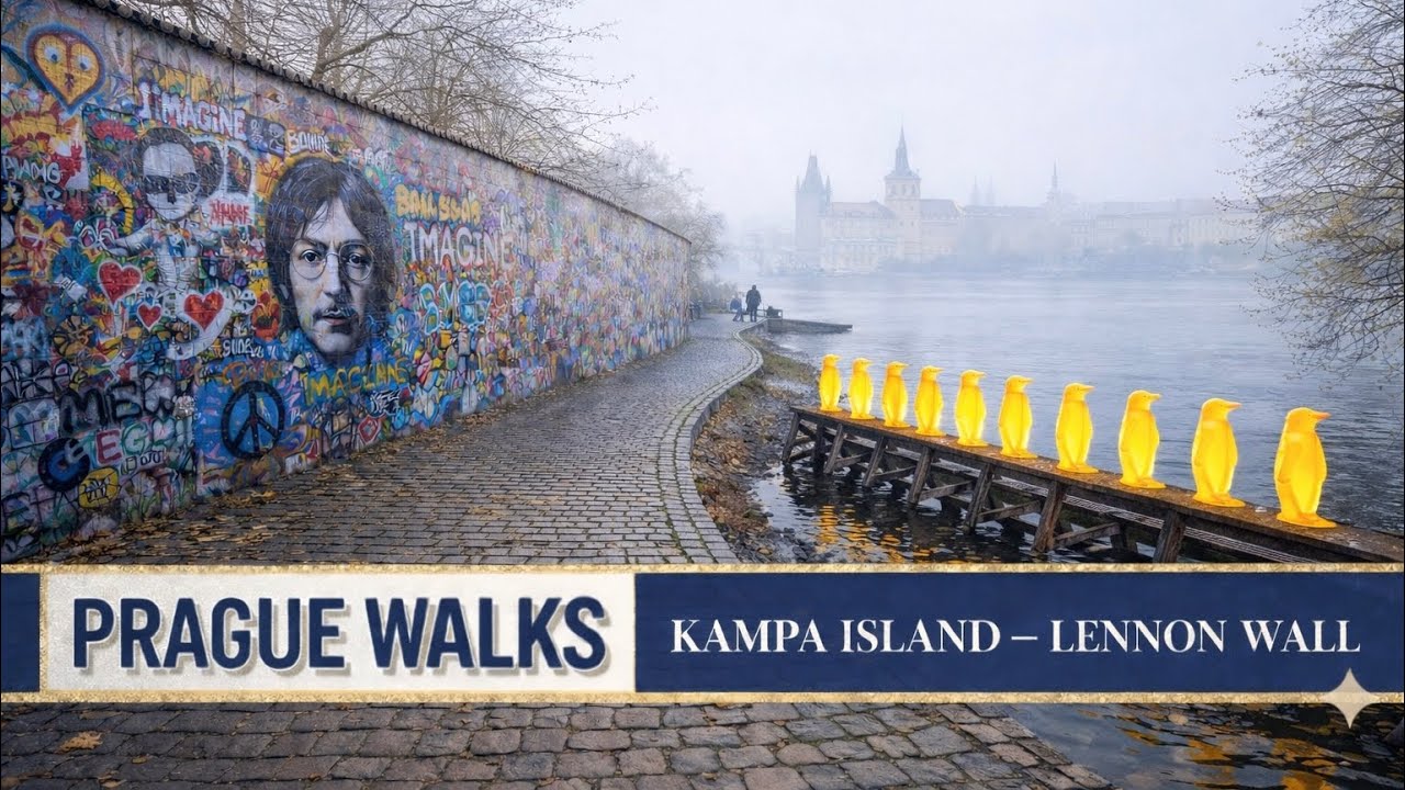 Prague’s Most Peaceful Island: A Healing Walk to Kampa & Lennon Wall (4K ASMR).