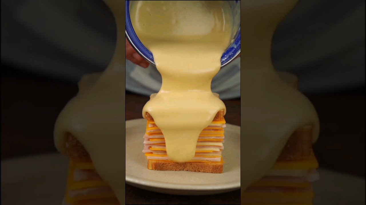 Fried ham and cheese. #cookingathome #foodie #shorts