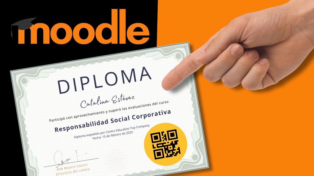 Moodle🥇Certificados y diplomas automatizados. Plugins para Moodle: Certificate