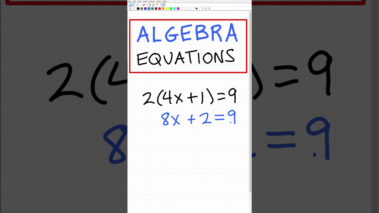 BASIC Algebra Equations - Quick Practice