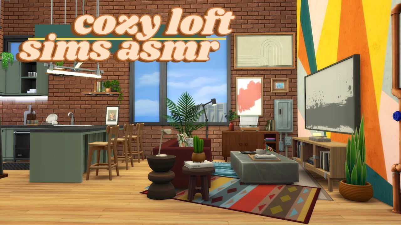 Sims ASMR 🏡 Decorating a SUPER COZY Loft Apartment! ✨ Close Up Whispering