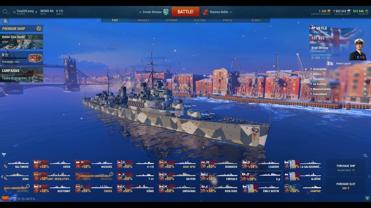 World of Warships Gameplay #29 - HMS Fiji - High Caliber 167k
