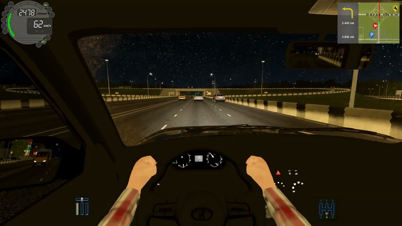 City Car Driving v1.5.9.2 поездка с дачи на Ниве урбан.