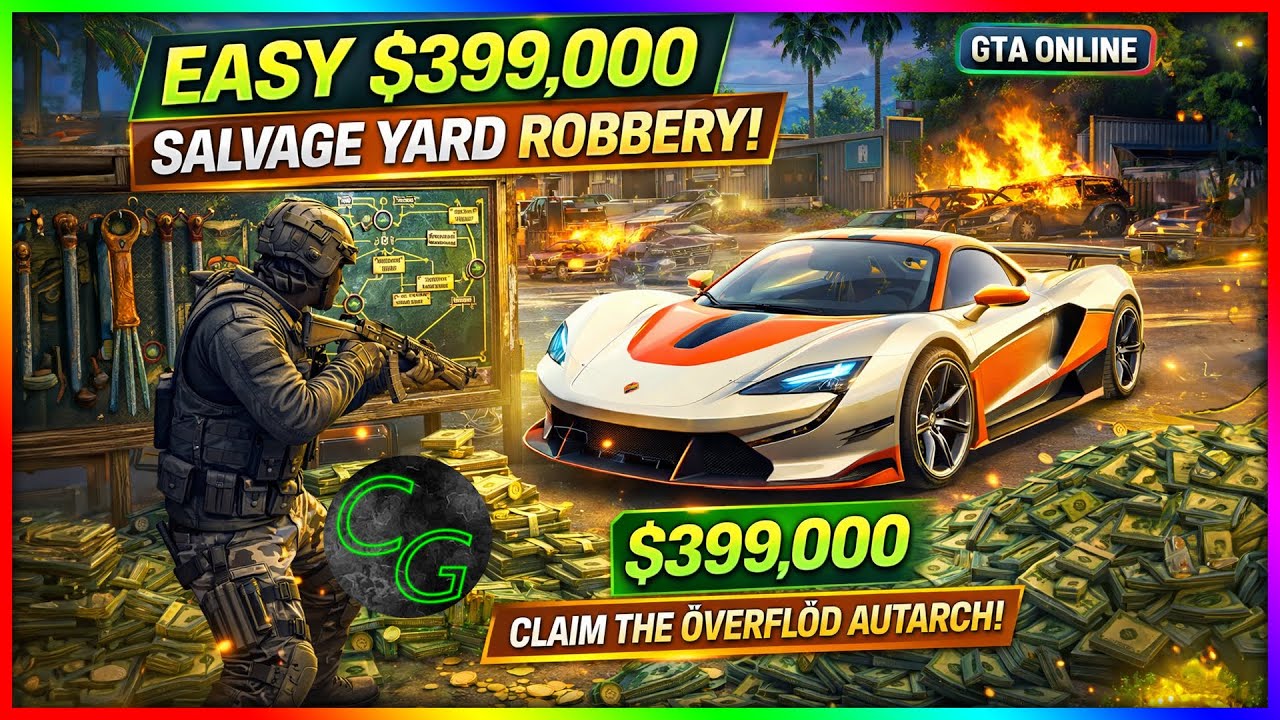 GTA 5 Online Salvage Yard Robbery – EASY $399K Överflöd Autarch Method (Fast Money!)