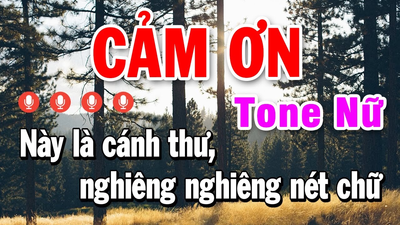 Karaoke Cảm Ơn Tone Nữ Nhạc Sống | Karaoke Bảo Kim