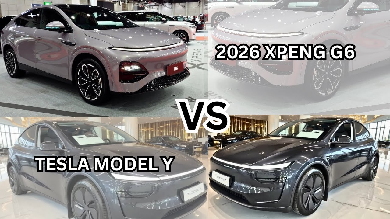 Обновленный XPeng G6 2026 года против Tesla Model Y 2025 года #xpeng #tesla