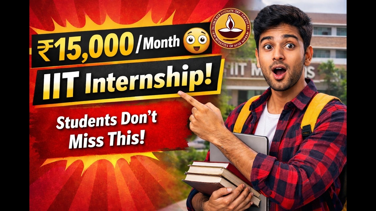 🎓 IIT Madras Paid Internship 😲 Last Date Soon! #IITMadras #IITInternship #SummerFellowship2026