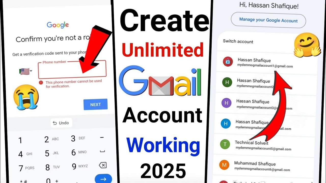 How To Create Unlimited Gmail Account | Create Unlimited Gmail Account - (Latest Method 2025)