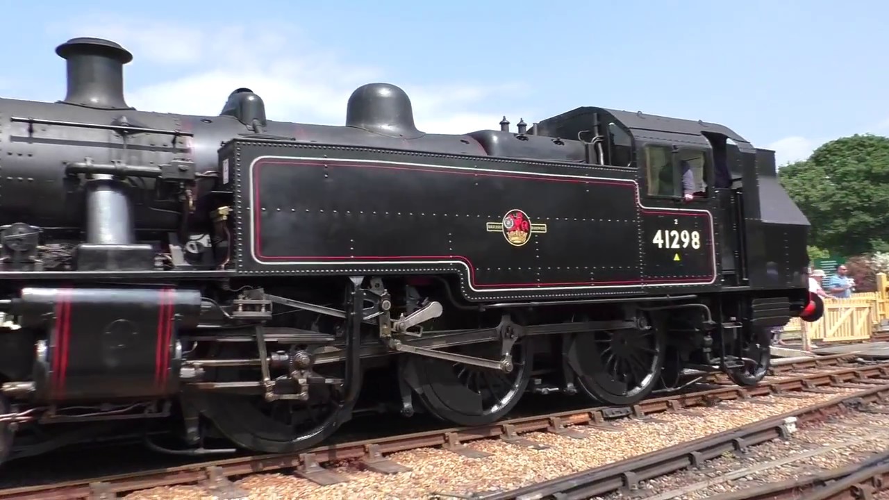 Ivatt 2MT 2-6-2 tank 41298  on the Isle of Wight Steam Railway.