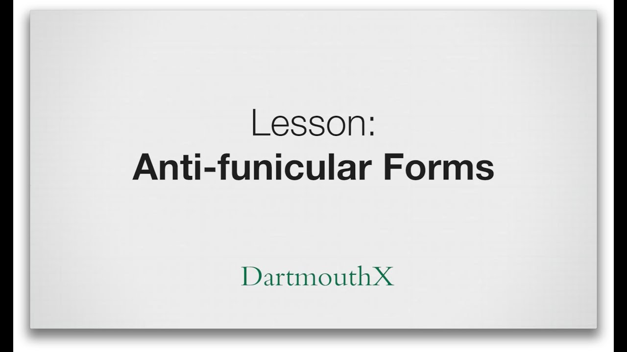 What are anti-funicular forms?