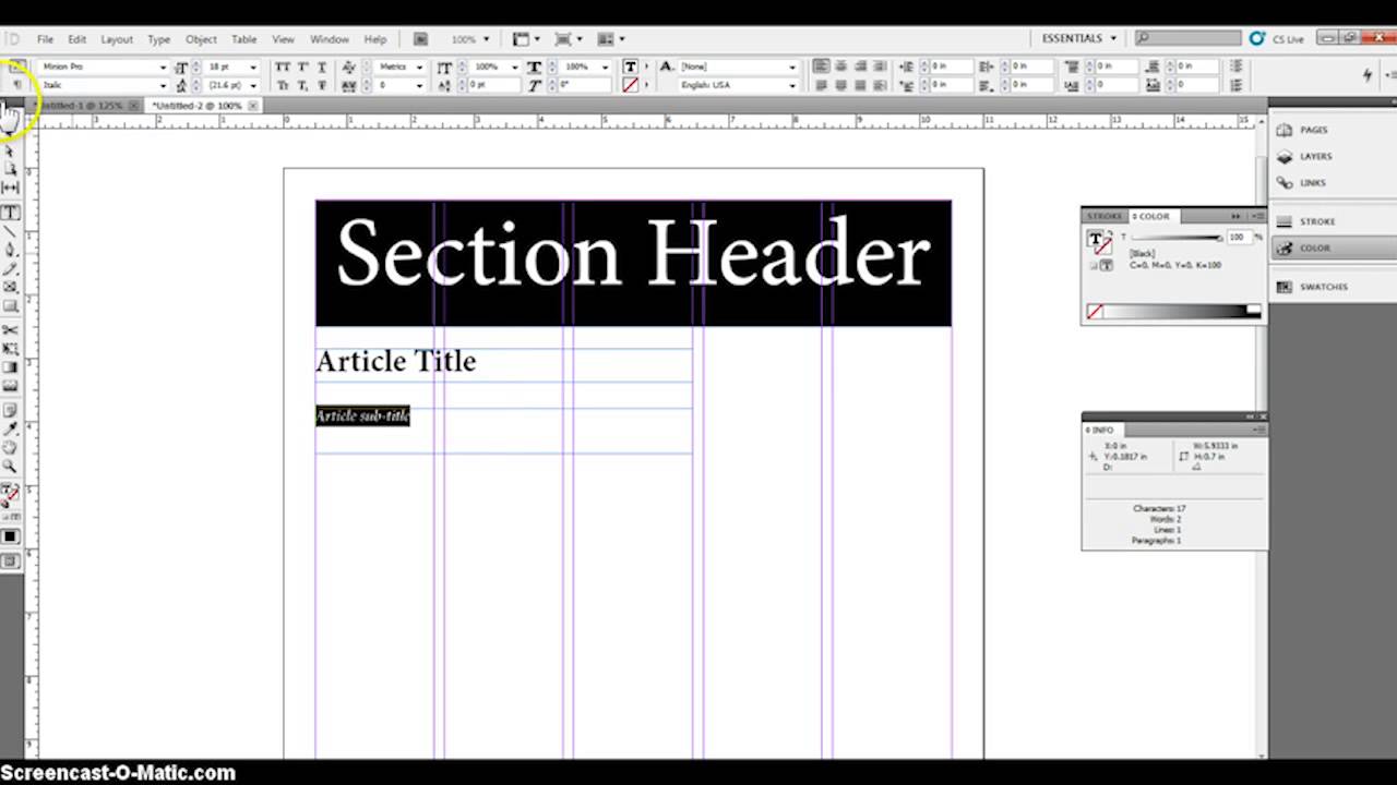 basic newspaper layout