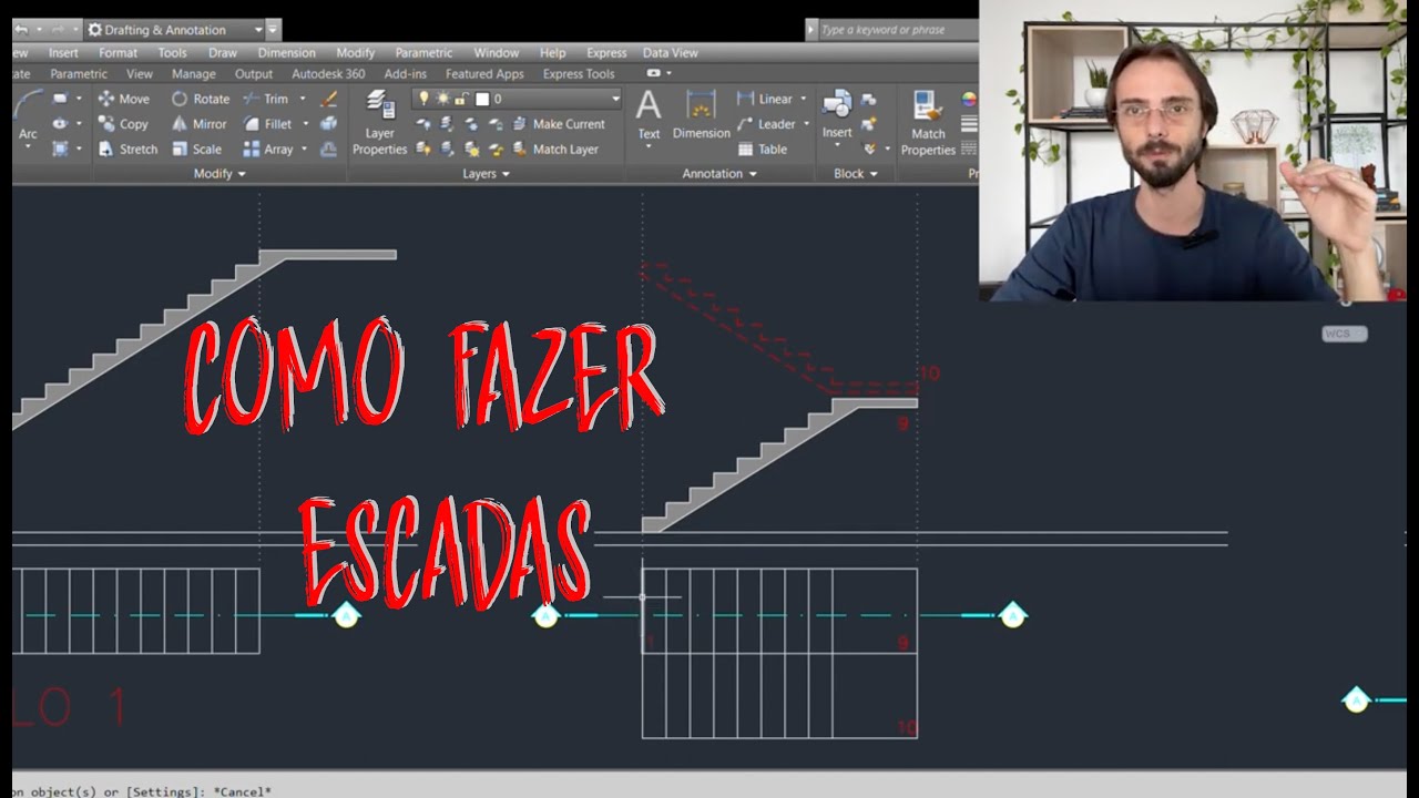 COMO DESENHAR ESCADAS NOS PROJETOS