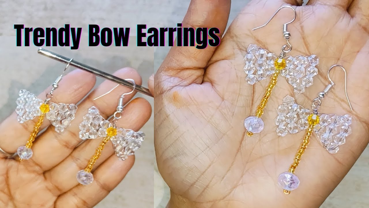Trendy Bow Earrings Making at Home 🎀 | Easy & Stylish DIY Earrings Tutorial