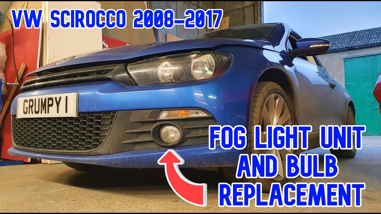 Замена противотуманных фар или лампочек в VW Scirocco. Как заменить лампочку в противотуманных фа...