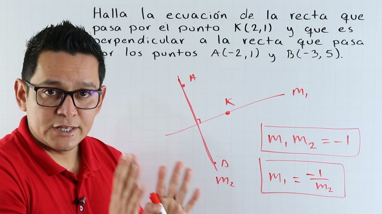 18. Ecuación de la recta que es perpendicular a otra.