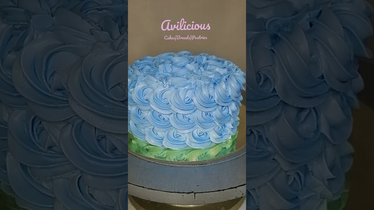 Blue Rosette Cake #avilicious #cakesonyoutube #cavitebaker