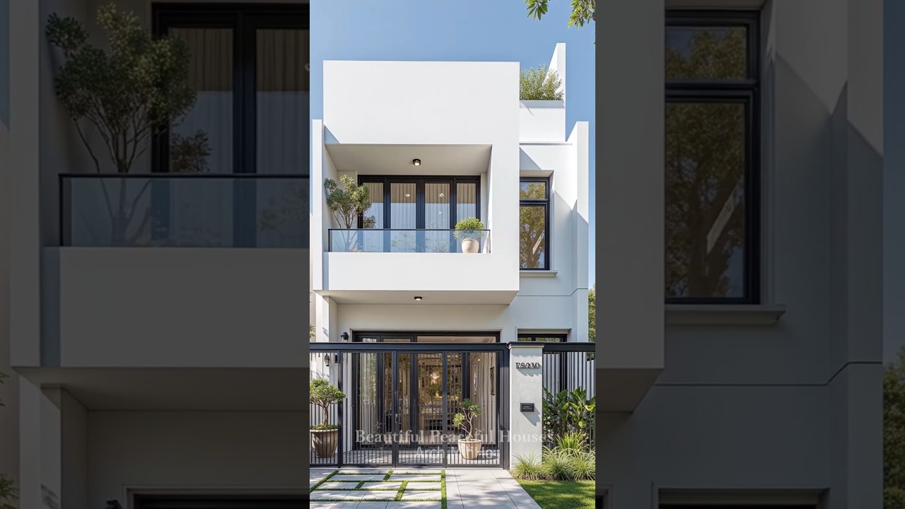 Modern White Townhouse: Simple and Elegant