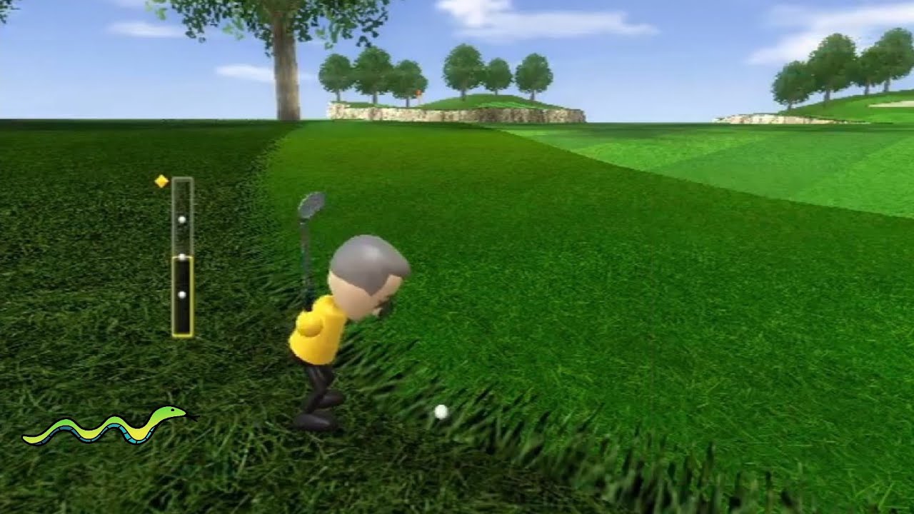 Wii Sports Golf - Incredible Double Eagle made standing out of bounds