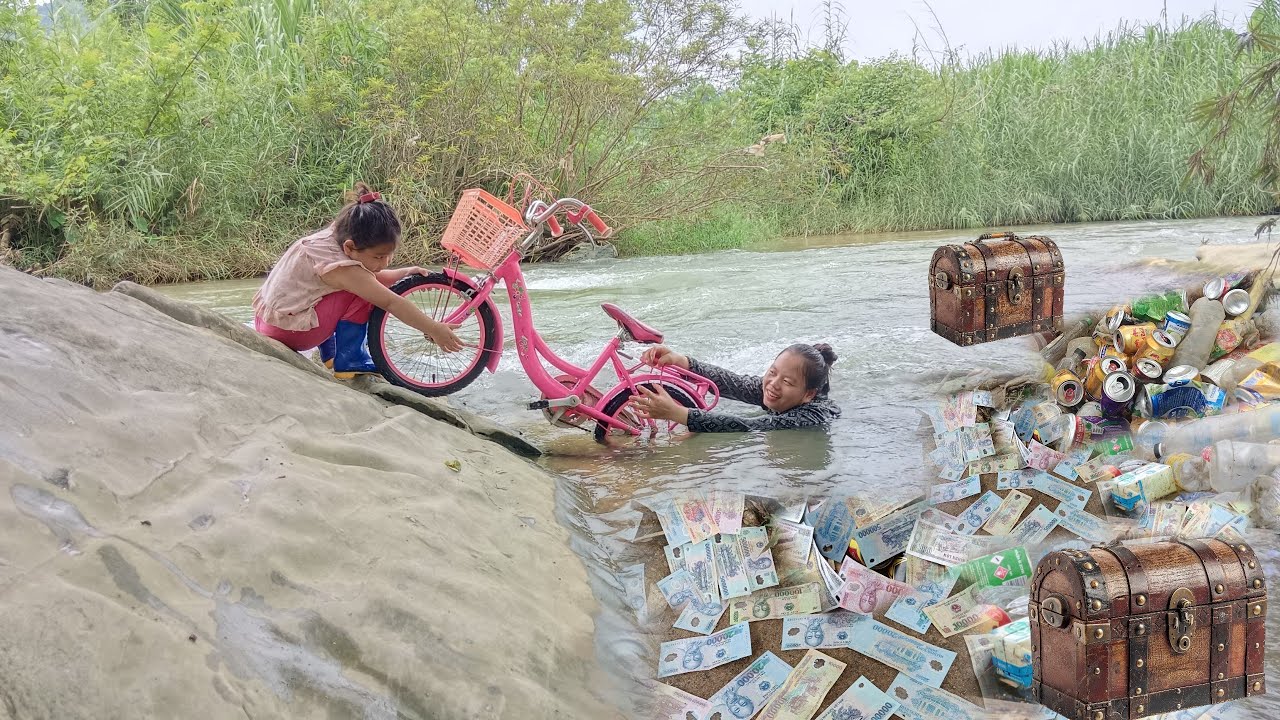 Discovered a bicycle and money buried under the river. Changed life thanks to collecting waste