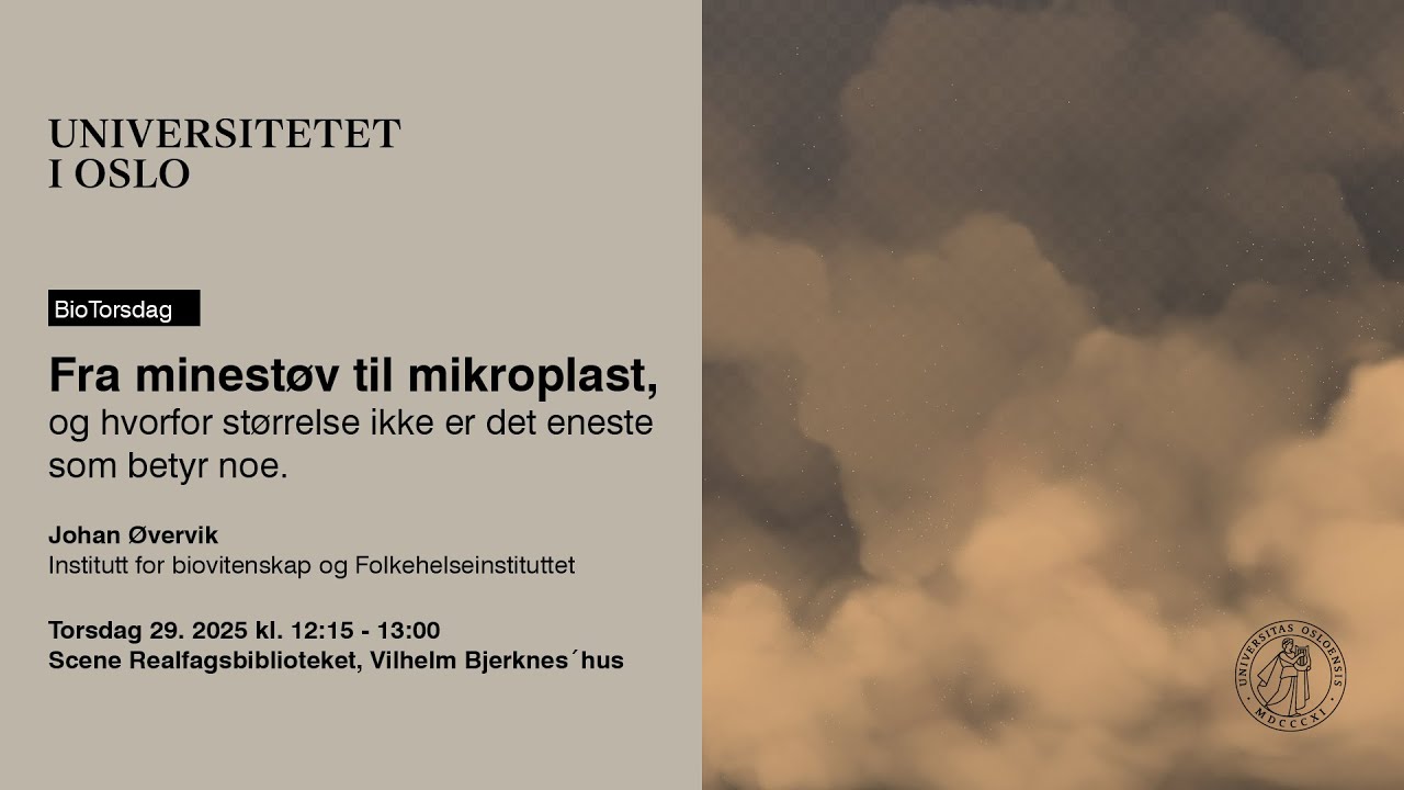 BioTorsdag: Fra minestøv til mikroplast, og hvorfor størrelse ikke er det eneste som betyr noe.