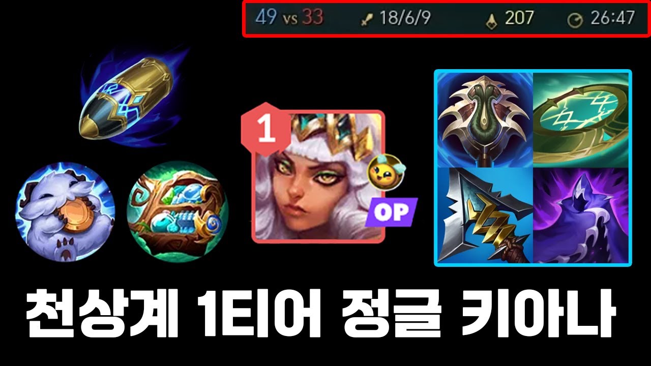 [챌린저] 숙련자 기준 1티어 키아나 정글 체험하기