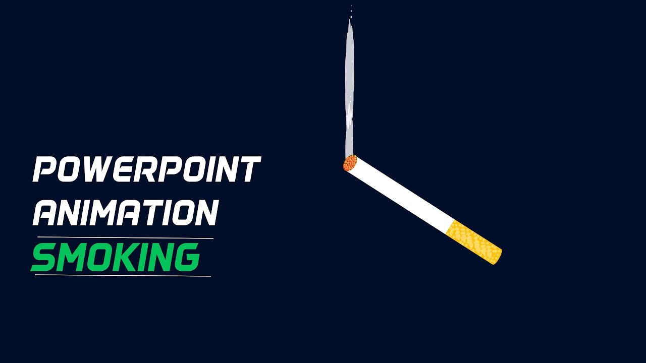 Powerpoint Animation Tutorial! Cigarette Smoking | Powerpoint designer |Animation slide template