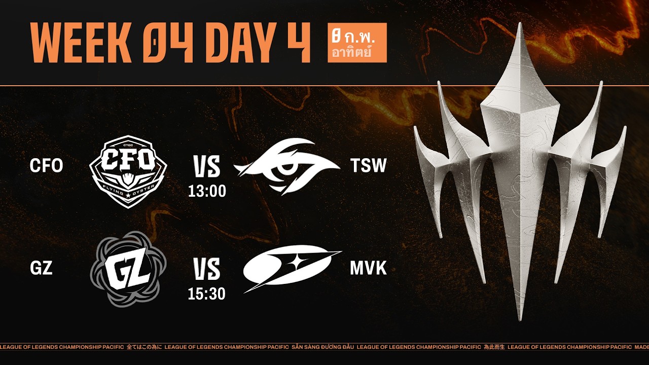[TH] CFO vs TSW | GZ vs MVK | LCP 2026 Split 1 Regular Season Week 4 Day 4