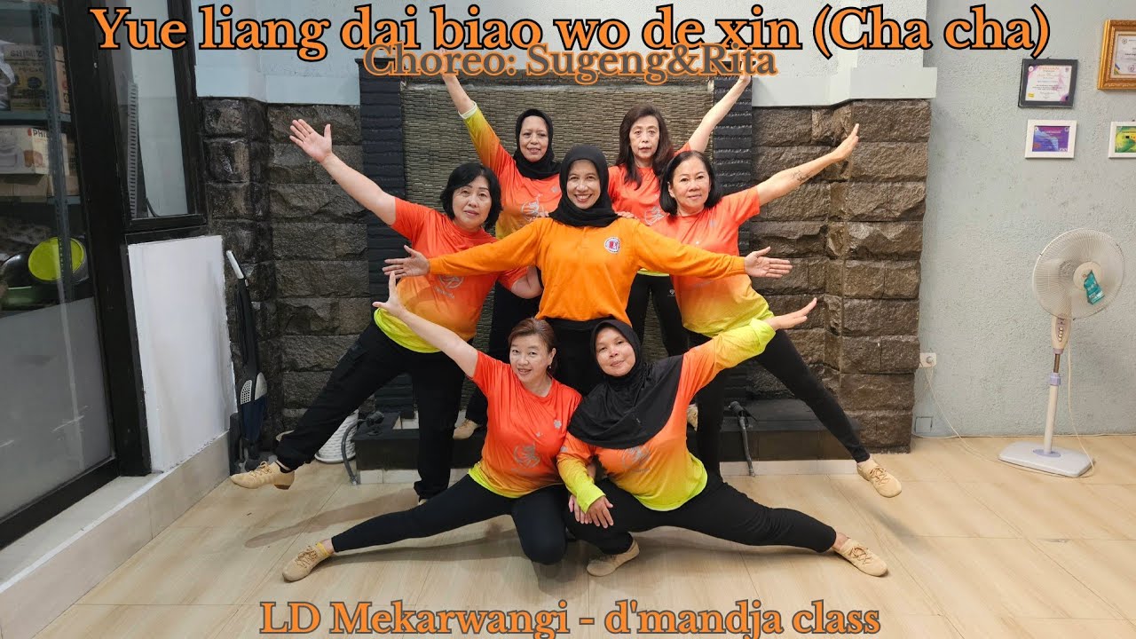 Yue liang dai biao wo de xin Line Dance|Choreo: Sugeng&Rita|Demo: d'mandja Class #ldmekarwangi #fyp 