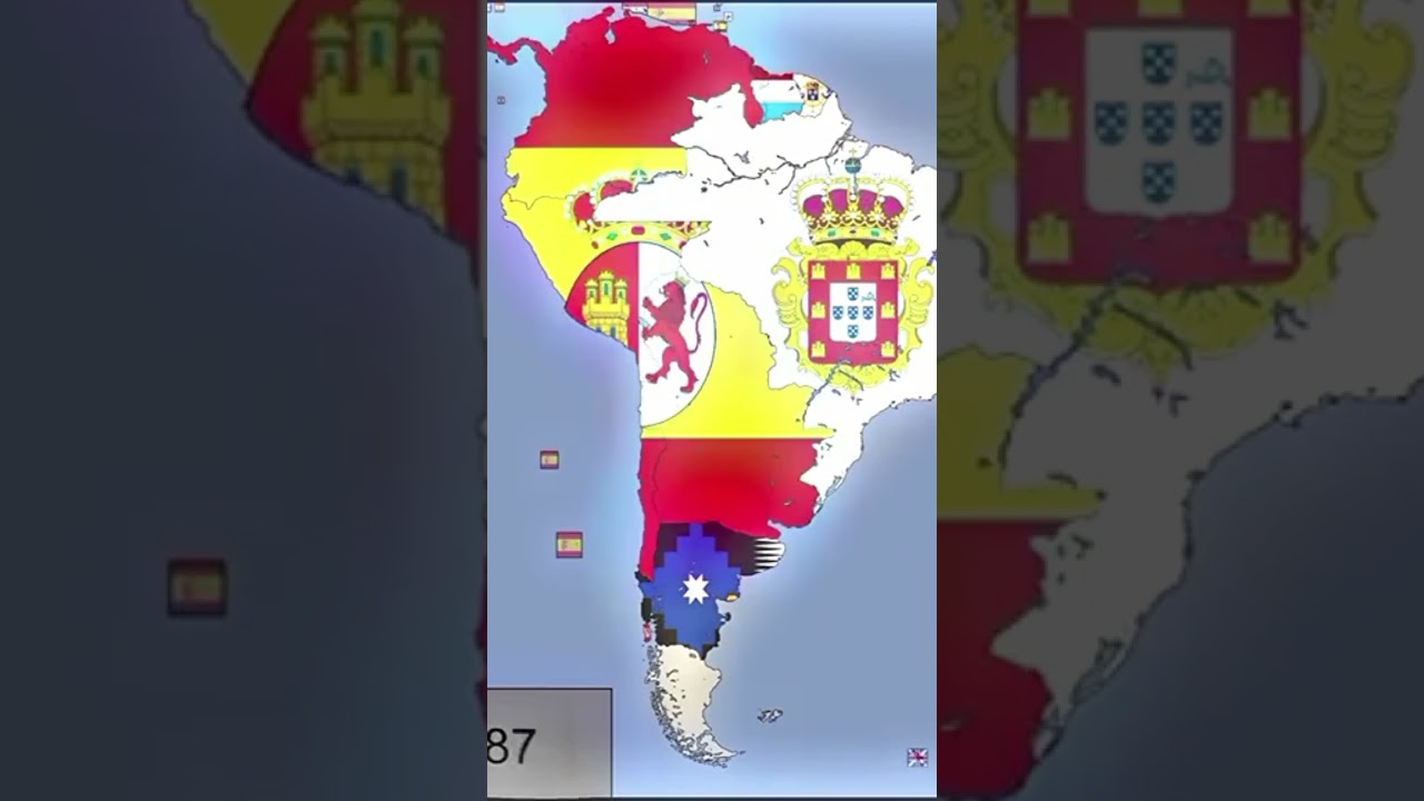 Evoluci&oacute;n de Am&eacute;rica del Sur #historia #mapas