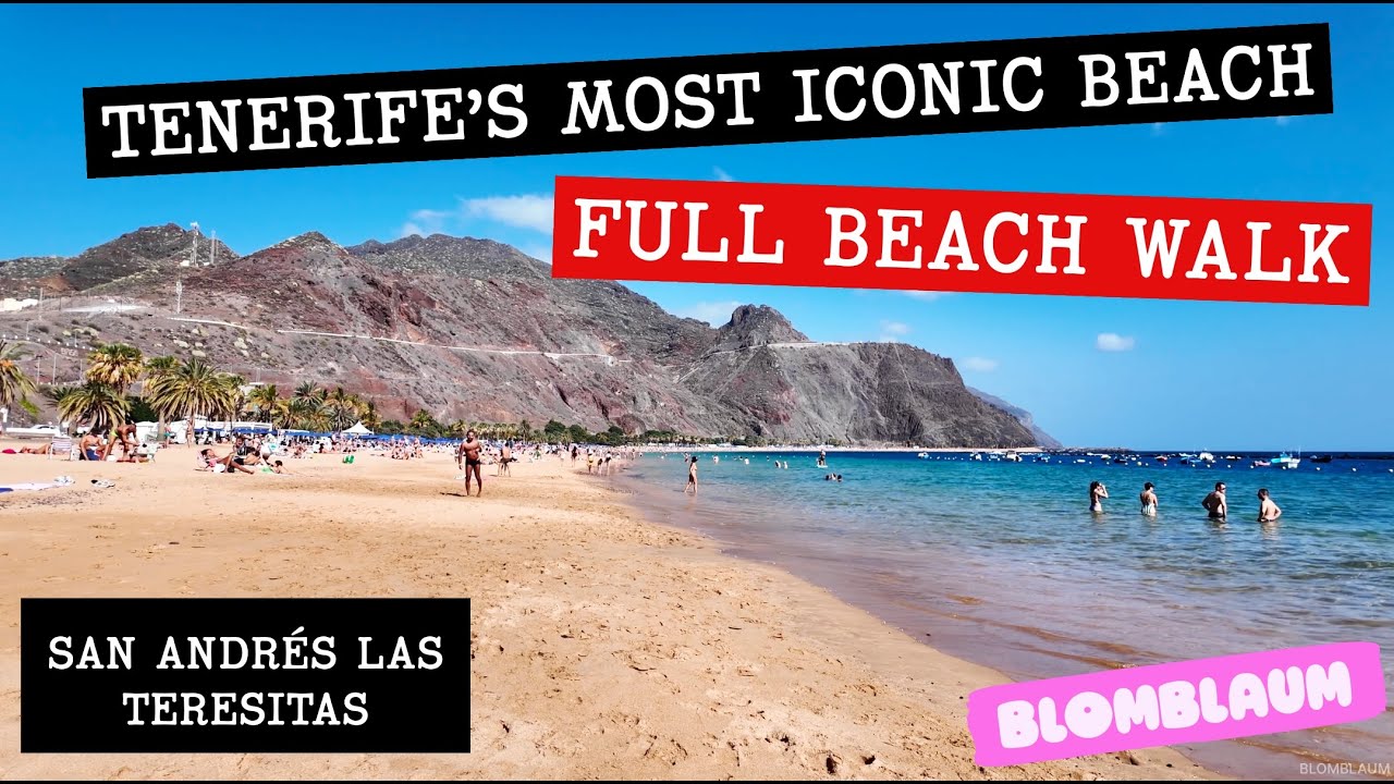 Las Teresitas Beach Walk 4K | From San Andrés Village to the Pier & Golden Sand Paradise