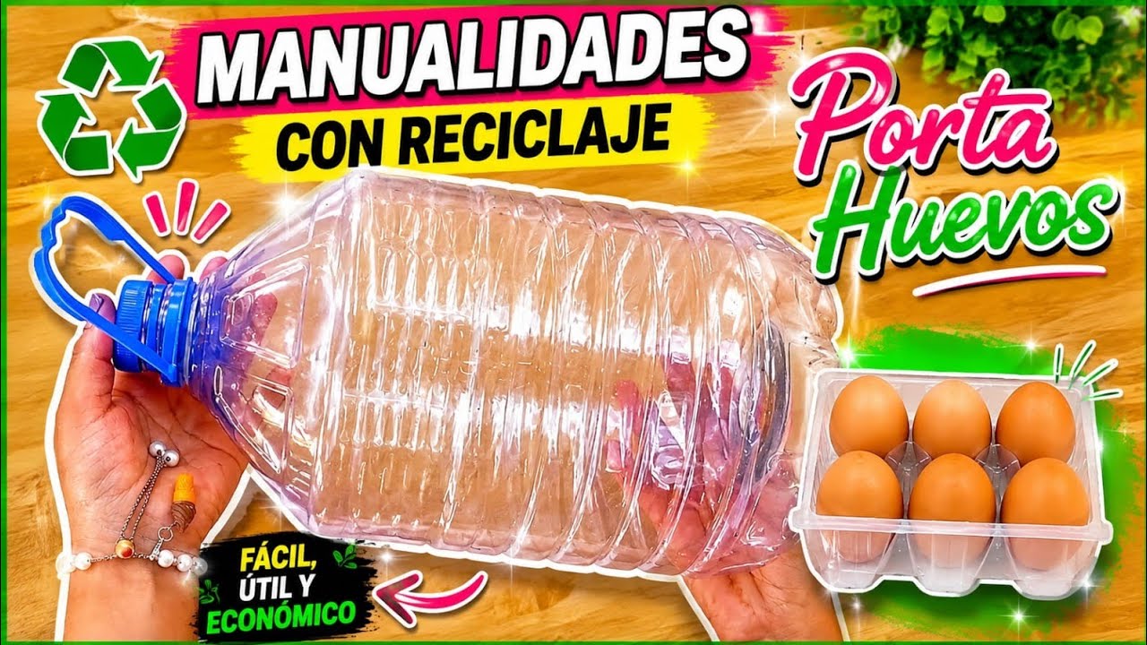 Huevera o Porta Huevos con Botellas Plásticas Recicladas