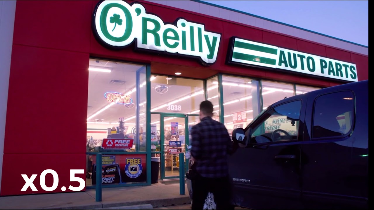 The O’Reilly Auto Parts jingle in (almost) all speeds