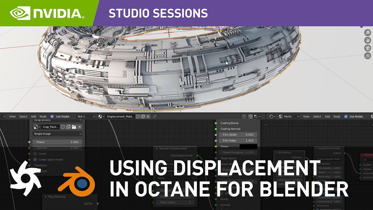Create Stunning Displacement Texture Maps in Blender 2.8 w/ Lino Grandi | NVIDIA Studio Sessions