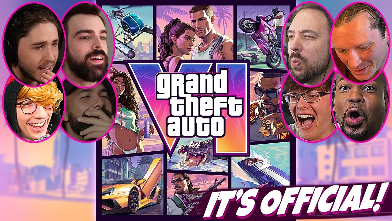 Youtubers And Streamers React To GTA 6 Official Cover Art Reveal | IT'S OFFICIAL!