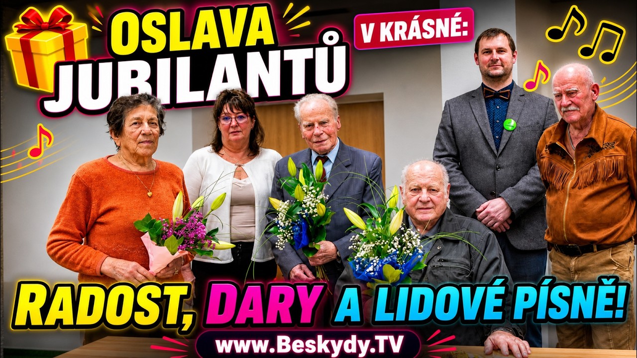 🎁 Oslava jubilantů v Krásné: Radost, dary a lidové písně! │ #Beskydy.TV │  @BeskydskaTelevize