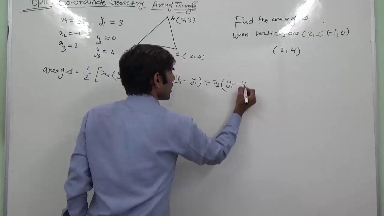 Area of Triangle in Coordinate Geometry (Hindi) | NCERT 10th Class Maths