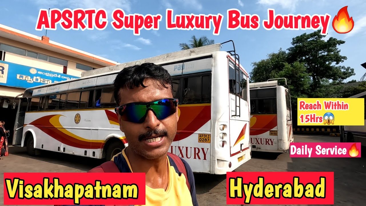 Visakhapatnam To Hyderabad Full Bus Journey🔥|APSRTC Super Luxury Bus Journey | Traveling  2 day|