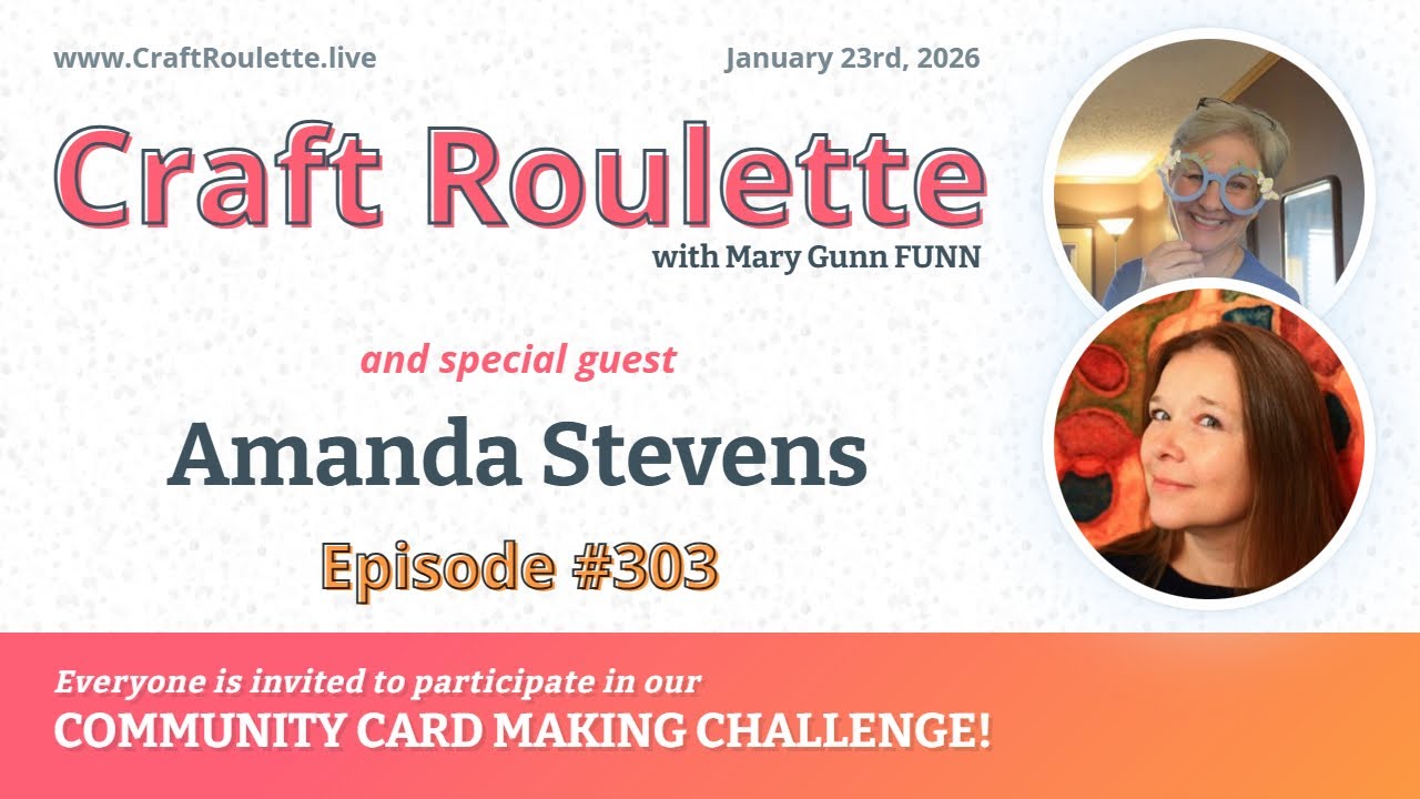 Craft Roulette Episode #303 featuring Amanda Stevens (@PearBlossomPress)